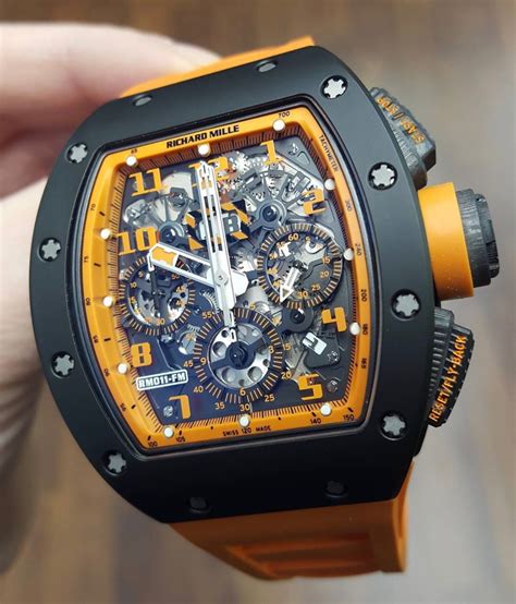 richard mille rm 011 orange storm men's watch